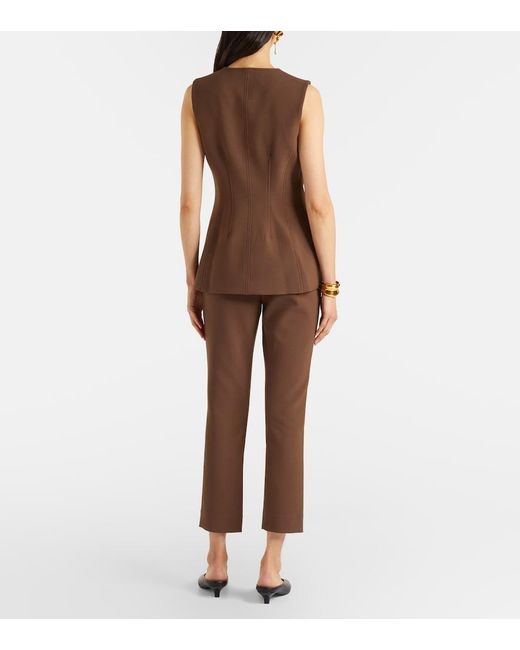 Veronica Beard Brown Stila Cropped Slim Pants