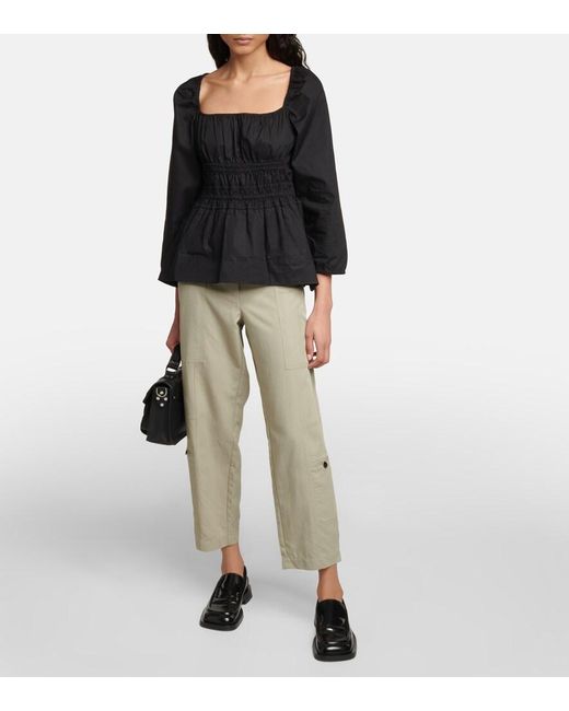 Proenza Schouler Natural Label High-Rise Tapered Pants