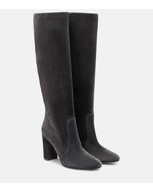Bottes Glen 85 En Daim Gianvito Rossi en coloris Black