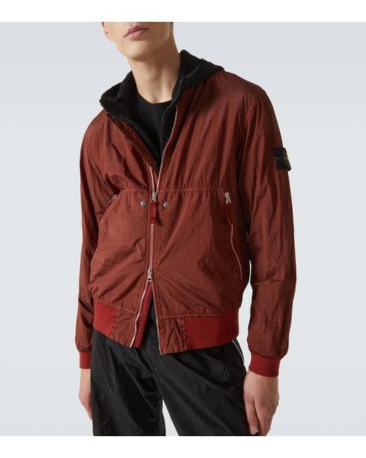 Stone Island Red Compass Bomber Jacket for men