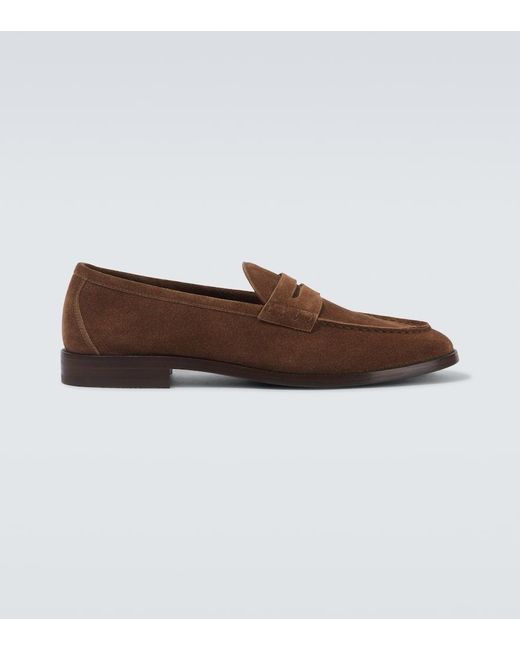 Ralph Lauren Brown Suede Loafers for men