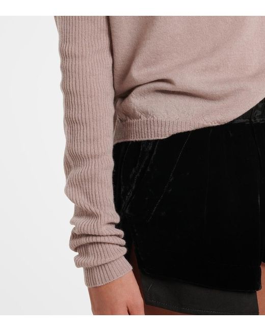 Rick Owens Pink Ls Crater Virgin Wool Sweater