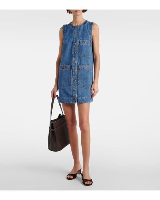 Veronica Beard Blue Oakley Denim Minidress