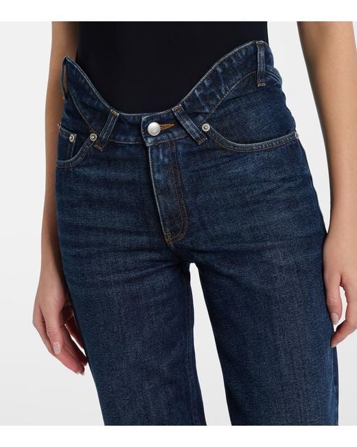 Jean Paul Gaultier Blue Curved Bootcut Jeans