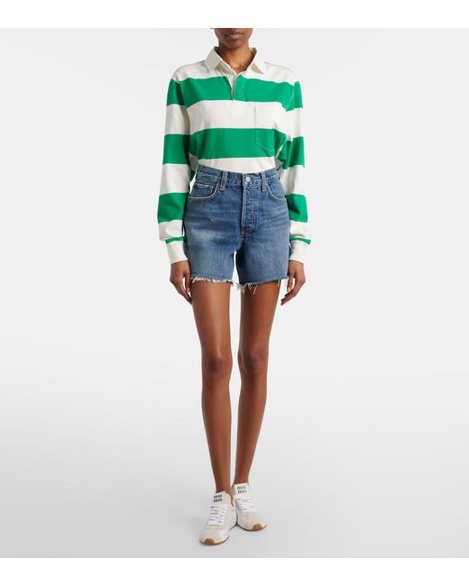 Agolde Blue Nye Denim Shorts