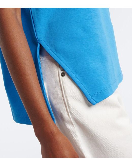 Loewe Blue Asymmetric Cotton-Blend T-Shirt