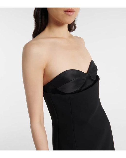 Khaite Black Ayla Crepe Corset