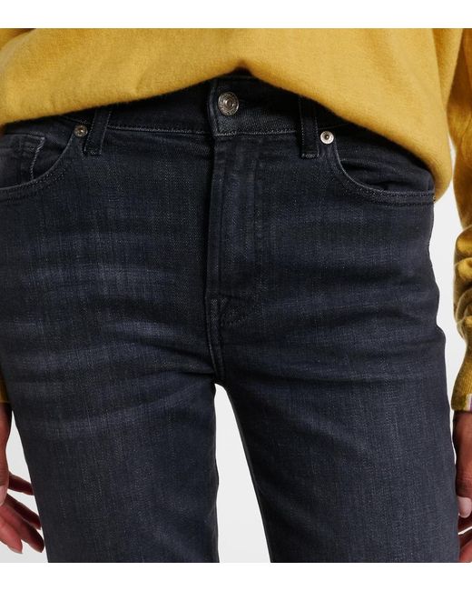 7 For All Mankind Blue Leggy Bootcut Jeans