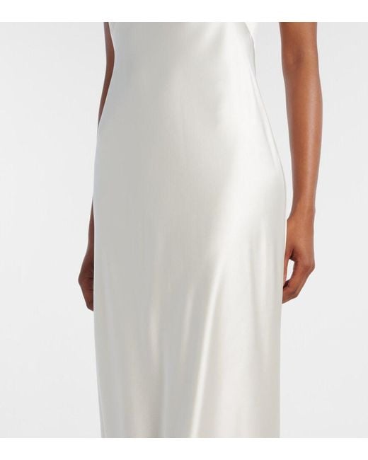 Max Mara White Silk Satin Gown