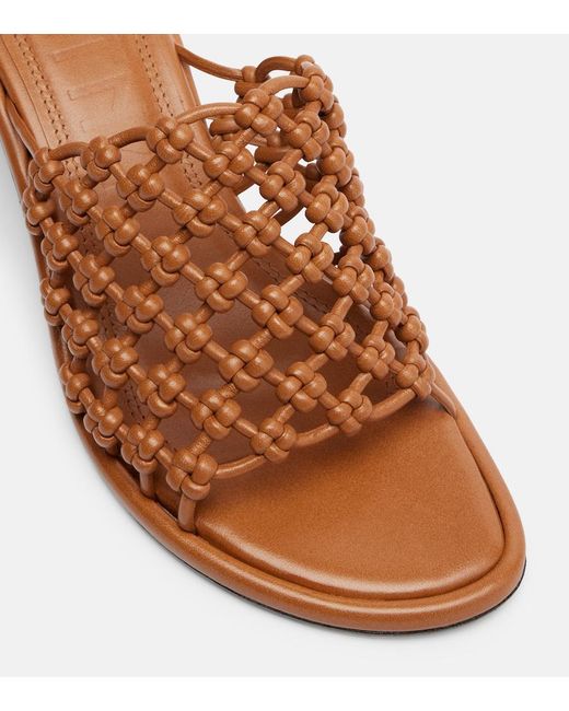 Souliers Martinez Brown Mariza 60 Leather Mules