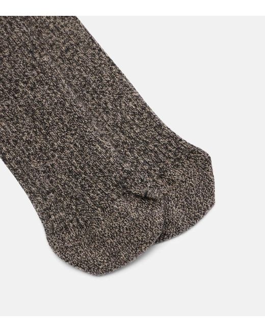 Max Mara Brown Cashmere And Wool-Blend Tights