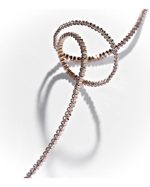 Collar Collier De Tennis De Oro De 18 Ct Con Diamantes Sophie Bille Brahe de color Metallic