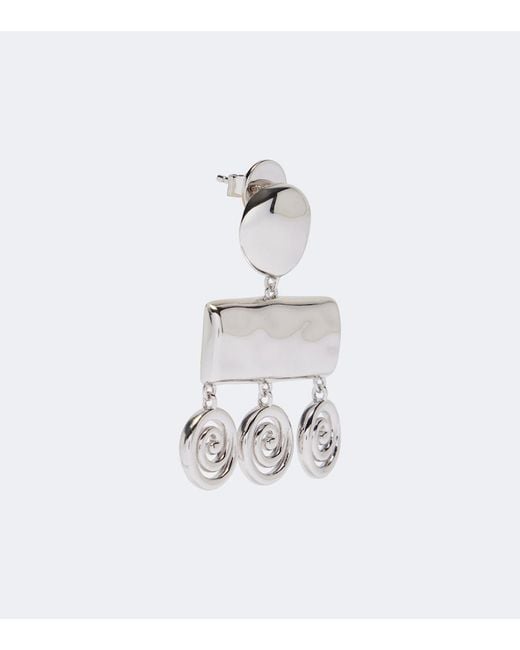 DEHANCHE Metallic Koru Drop Earrings