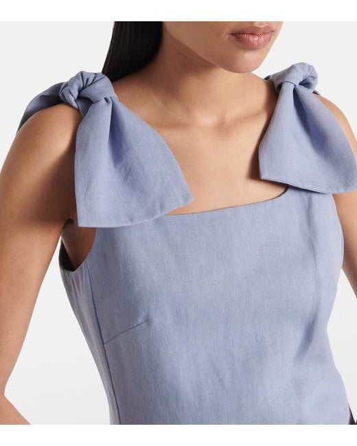 Chloé Blue Linen Midi Dress