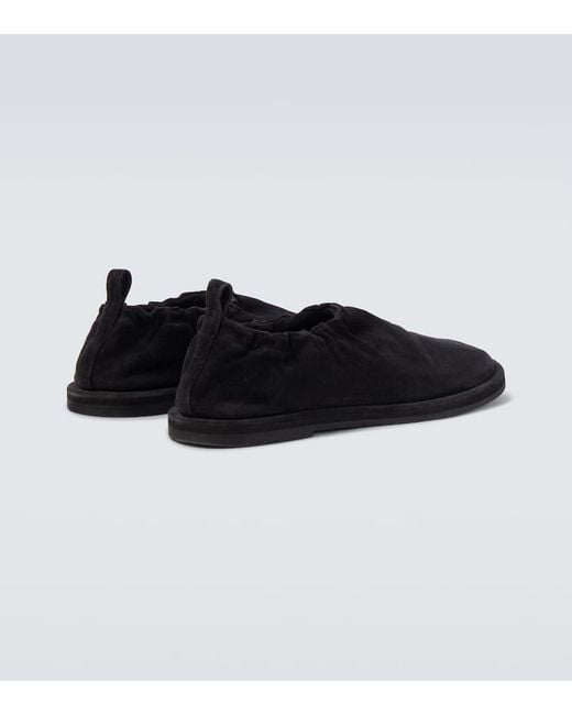 Studio Nicholson Black Korine Suede Slip-On Shoes for men