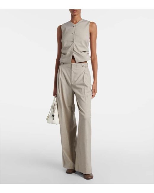 Sir Natural Leone Mid-Rise Wide-Leg Pants