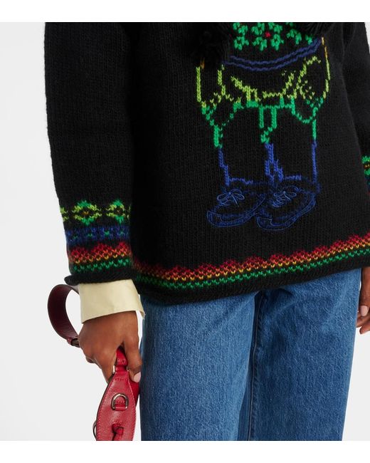 Polo Ralph Lauren Black Hooded Wool Sweater