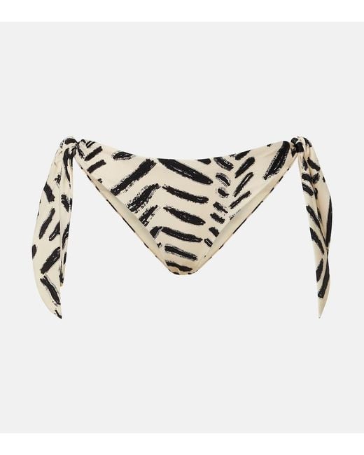 Johanna Ortiz Natural Printed Bikini Bottoms