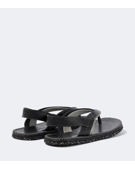 Kiko Kostadinov Black Andras Leather Thong Sandals for men