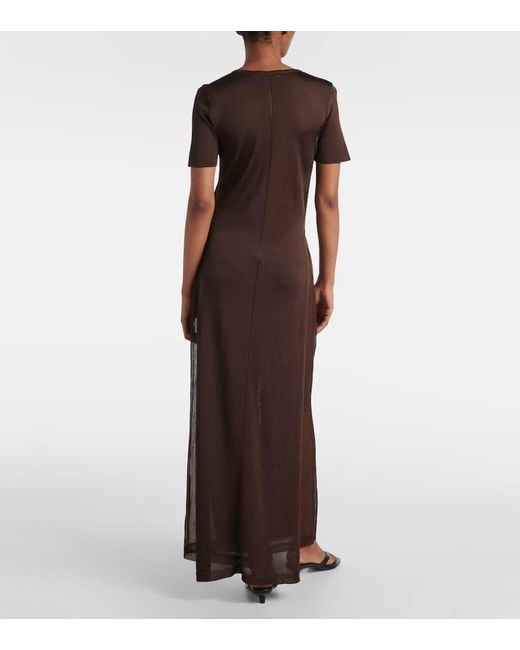 Lemaire Brown Semi-Sheer Maxi Dress