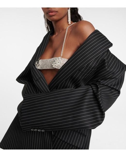Magda Butrym Natural Bandeau Crystal Jewelry Top