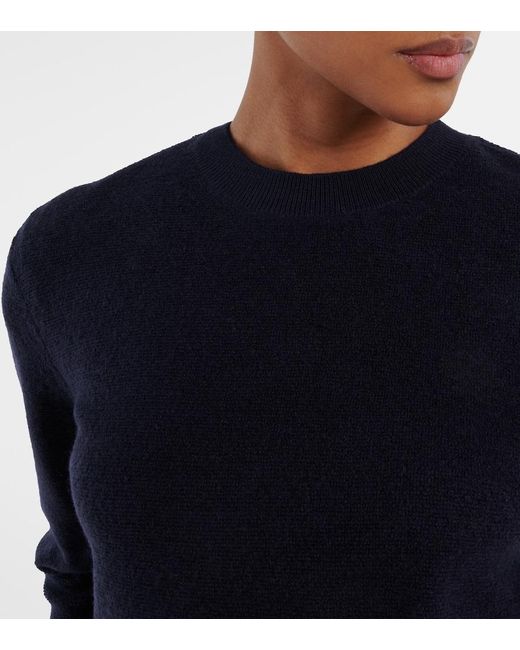 Loewe Blue Logo Embroidered Wool Sweater