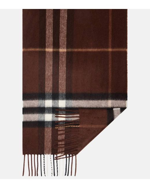 Bufanda Check De Cachemir Burberry de color Brown