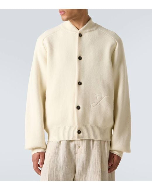 Jacquemus Cardigan Pallone Aus Wolle Und Kaschmir in Natural für Herren