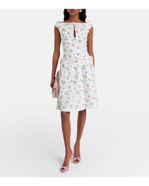 ShuShu/Tong Natural Floral Pleated Miniskirt