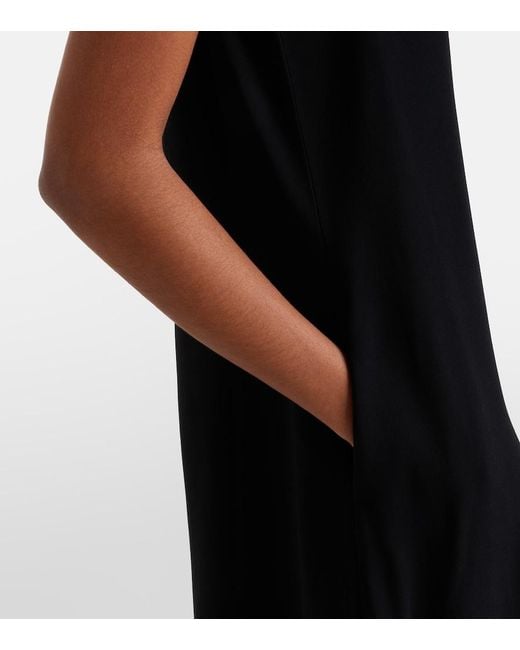 Asceno Black Jersey Midi Dress