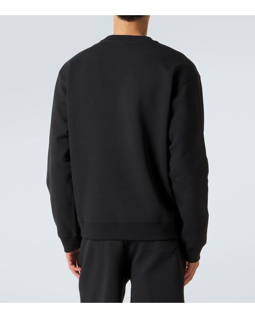 Valentino Black Vgold Cotton-Blend Jersey Sweatshirt for men