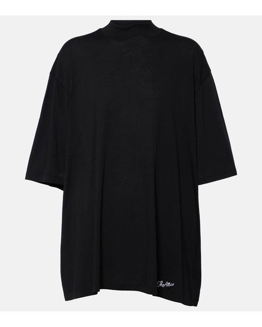 The Attico Black Oversize-T-Shirt aus Baumwoll-Jersey