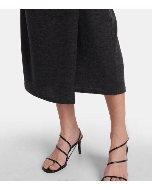 Vince Black Draped Midi Skirt