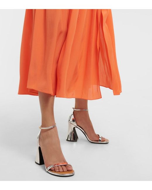 Marni Metallic Patent Leather High Sandals