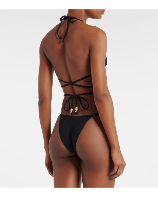 SAME Black Embellished Bikini Bottoms