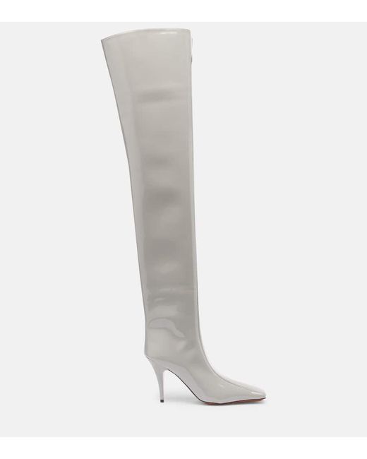 Stella McCartney Gray Overknee-Stiefel Eve