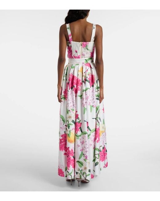 LEO LIN White Reinette Floral Maxi Skirt