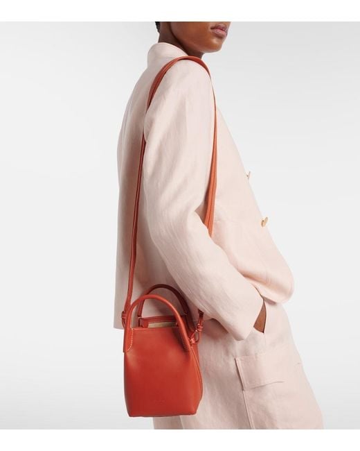 Borsa Bale Mini di Loro Piana in Red