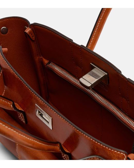 Balenciaga Brown Bel Air Mini Leather Tote Bag