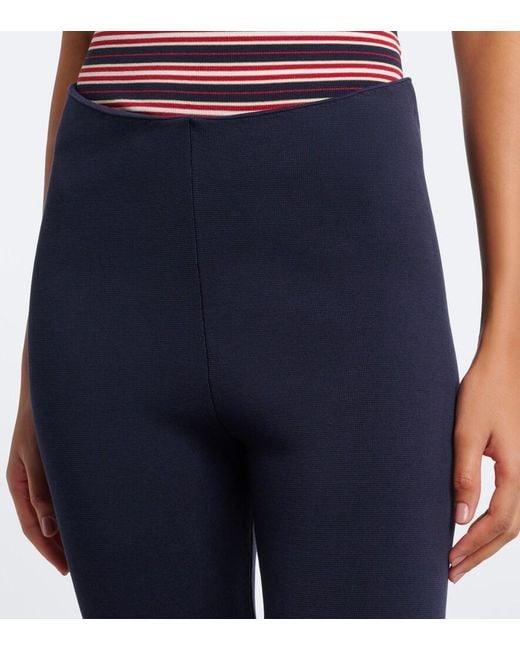 Faithfull The Brand Blue Leandra Cotton-Blend Capri Pants