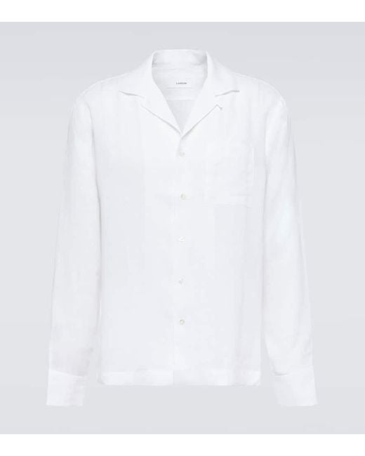 Lardini Hemd aus Leinen in White für Herren