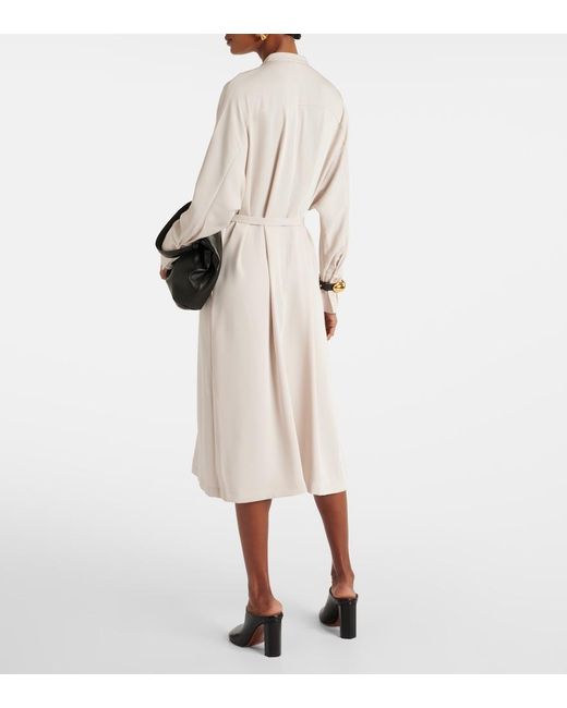 Joseph Natural Dada Belted Cady Midi Dress