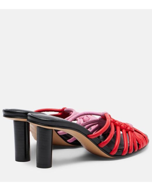 J.W. Anderson Red Plot Woven Leather Sandals