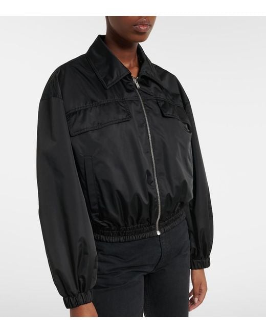 Saint Laurent Black Shearling-Trimmed Blouson Jacket