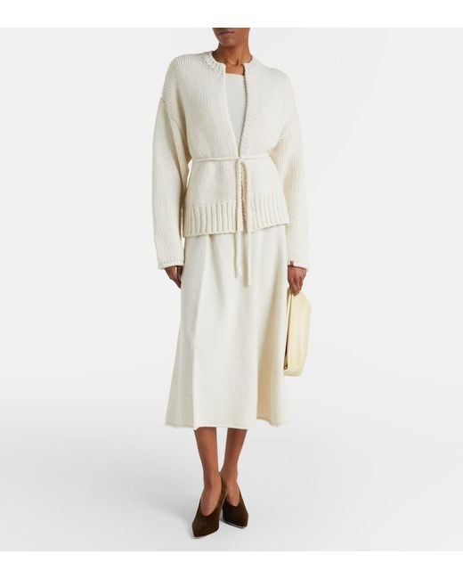 Extreme Cashmere Natural N°384 Ginza Cashmere Wrap Cardigan