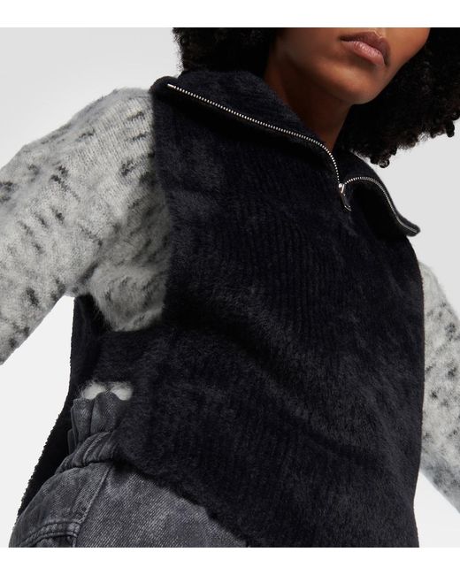 Isabel Marant Blue Milie High-Neck Sweater Vest