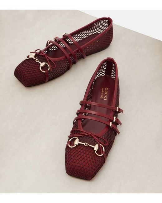 Ballerines Horsebit Pour Femme, Taille Gucci en coloris Red