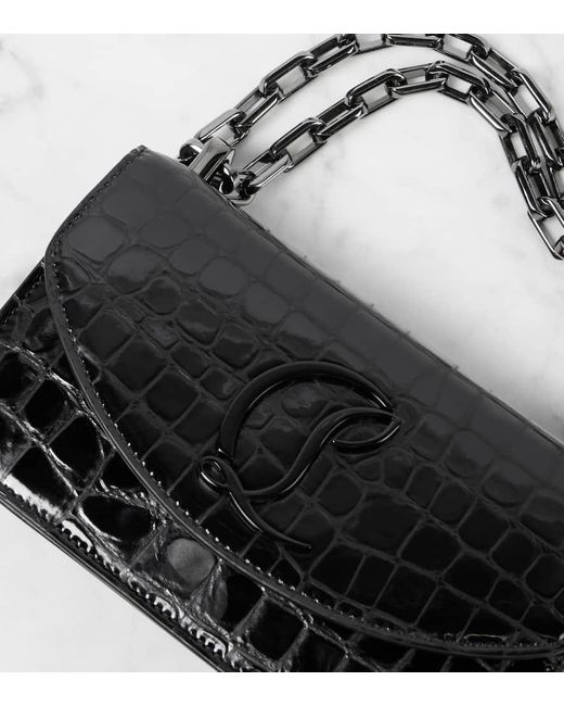 Bolso Loubi54 De Piel Grabada Christian Louboutin de color Black