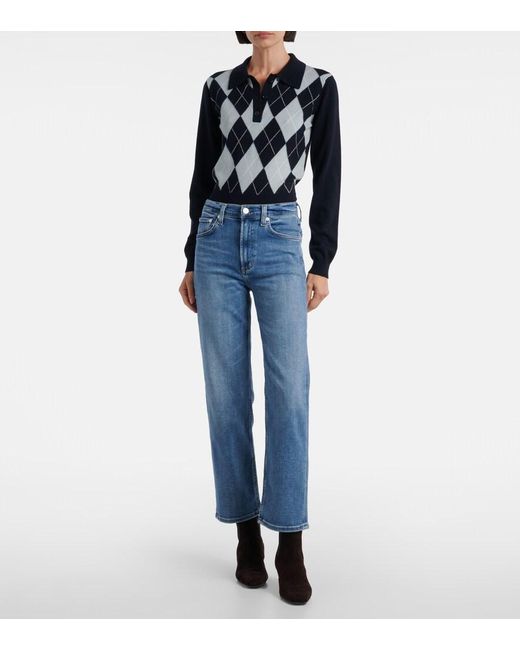 Citizens of Humanity Blue Palma High-Rise Straight Jeans
