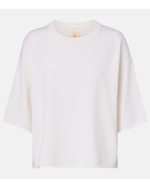 Jardin Des Orangers Women's White Cashmere Sweater
